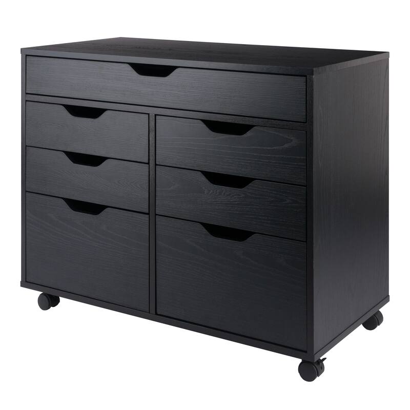 5-Drawer Mobile Cabinet Set - 32" - Black
