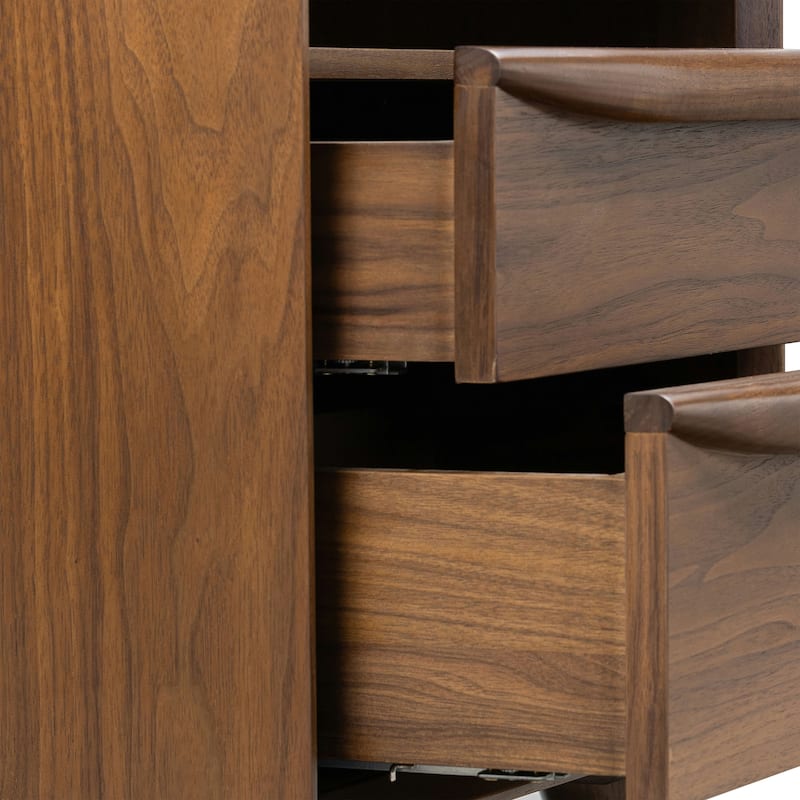 Poly & Bark Cura Nightstand in American Black Walnut