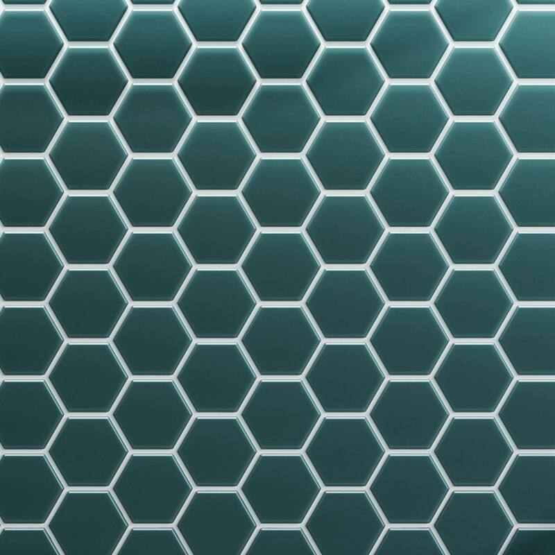 Cruz Bay Studio MKT2854 3" Beehive - 10" x 12" Geometric Floor and - Marine Matte