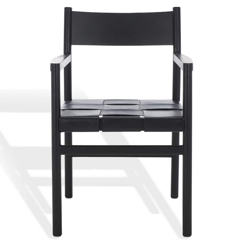 SAFAVIEH Couture Devnie Solid Wood Woven Dining Chair, Fully Assembled - 22"W x 23"D x 34"H