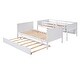preview thumbnail 2 of 22, Twin-Over-Twin Bunk Bed with Twin Trundle & Bookshelf - Separable for Versatility