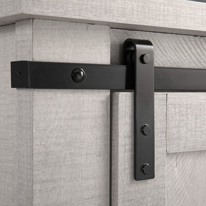 32" Compact TV Stand for 40" TVs w/ Barn Door Design - 32" in Width