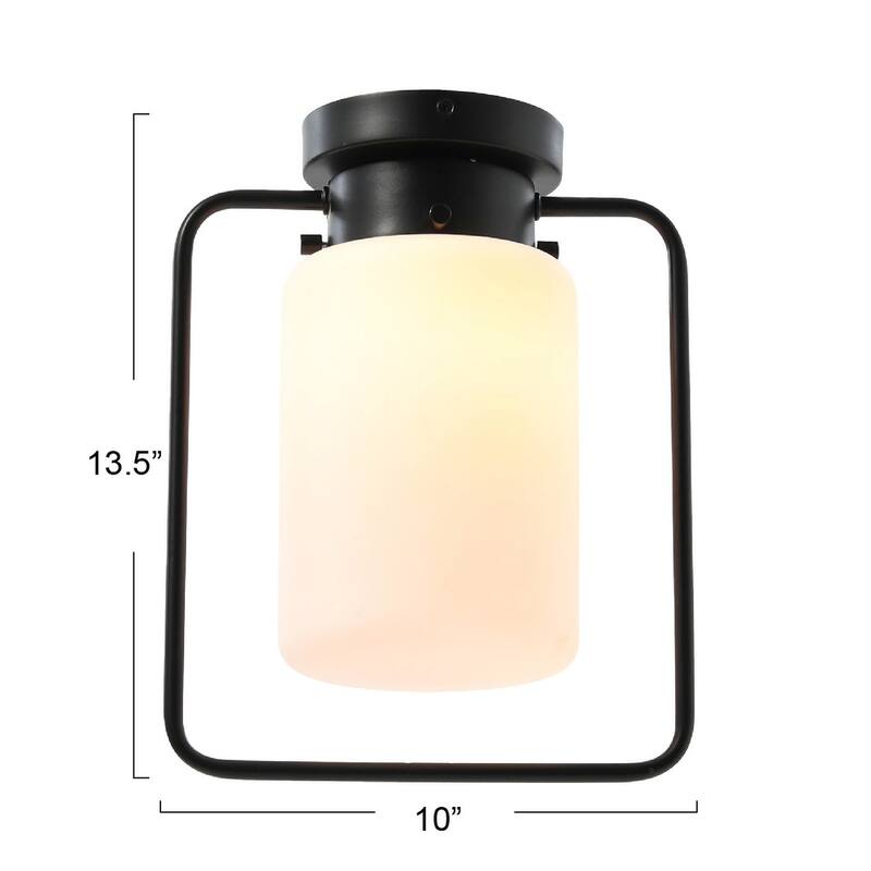 Robert Stevenson Lighting Ezra - Metal and Frosted Glass Ceiling Light