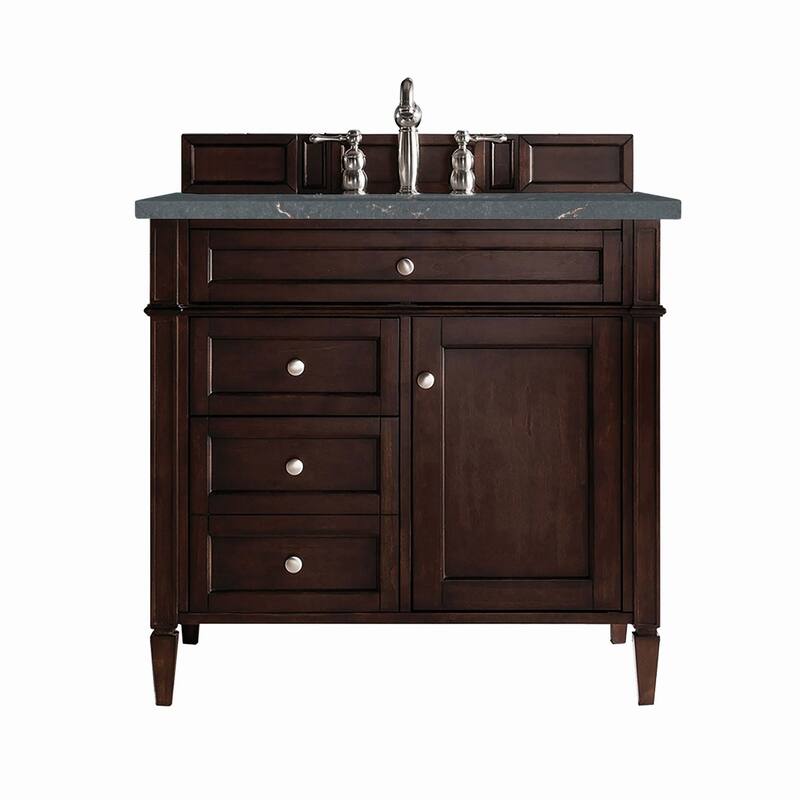 James Martin Vanities 650-V36-3PBL Brittany 36" Single Basin Poplar - Burnished Mahogany