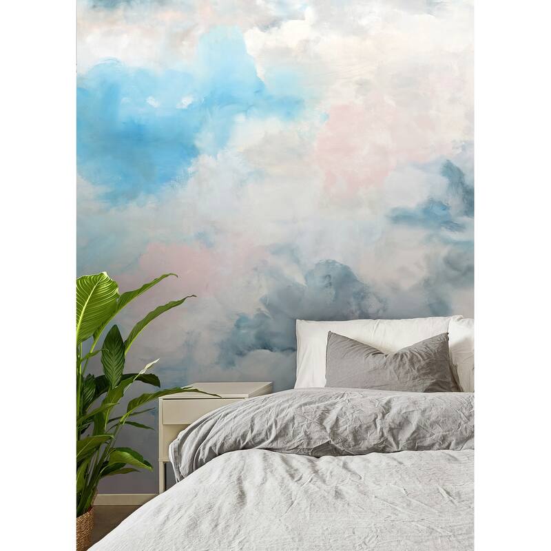 WallPops Scott Living Nimbus Blue Self Adhesive Mural - N/A
