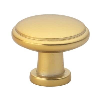 GlideRite 1-1/8 in. Gold Round Ring Cabinet Knobs, 10-Pack