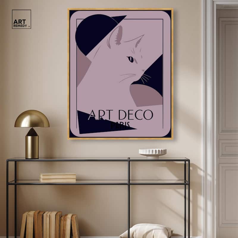 Cat Deco Canvas by Art Remedy
