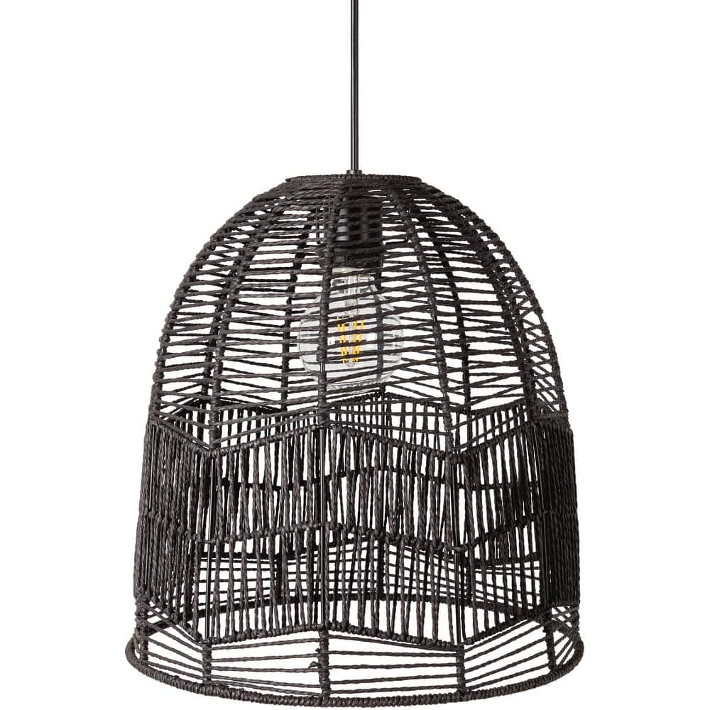 Artistic Weavers Naga Paper Rattan Canopy Pendant Lamp - 72"H x 14"W x 14"D