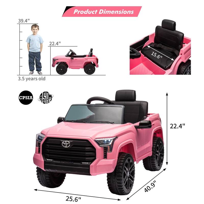 12V Licensed Toyota Ride on Car with Remote Control