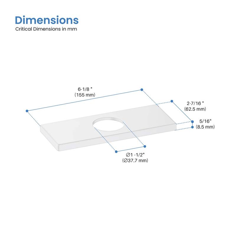 6" Faucet Hole Cover