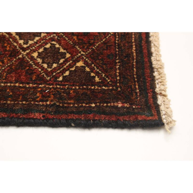 ECARPETGALLERY Hand-knotted Teimani Red Wool Rug - 3'3 x 6'7