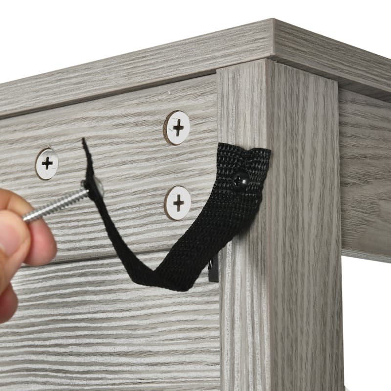 Hidden Cat Litter Box Enclosure Furniture Tall Storage Cabinet with Charging Station