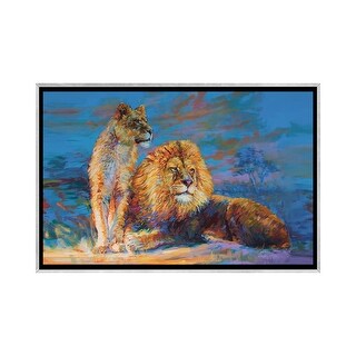 iCanvas "Lion And Lioness" by Leon Devenice Framed - Bed Bath & Beyond ...