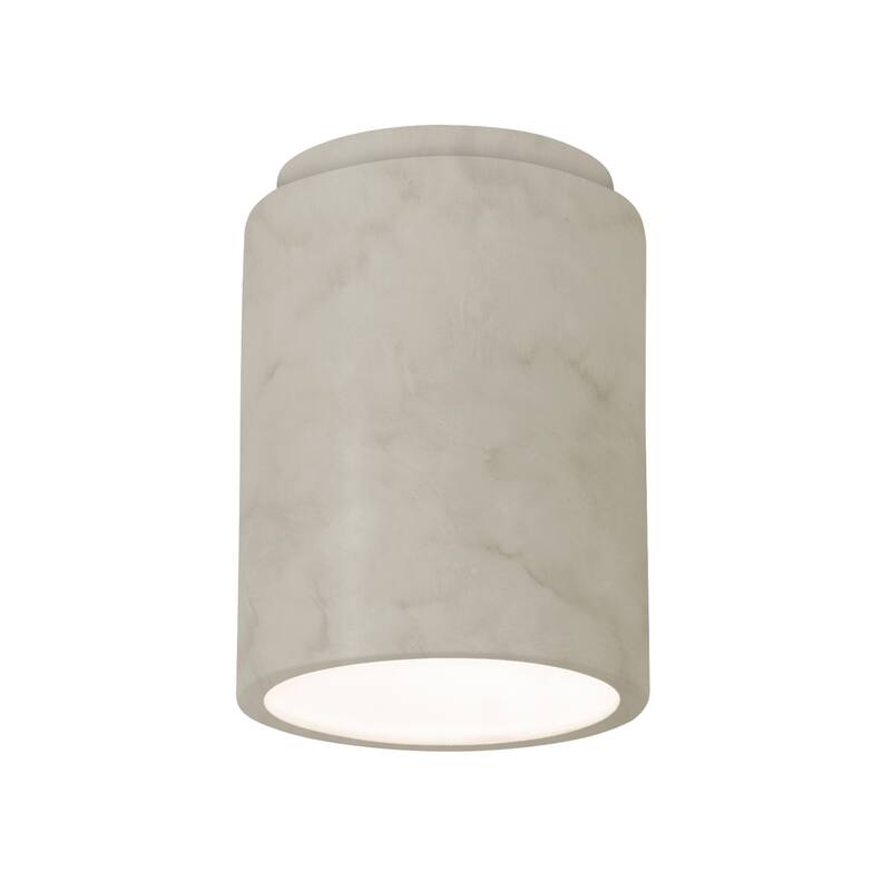 Justice Design Radiance - Cylinder Flush-Mount (Outdoor) - Replaceable Bulb - Antique Patina