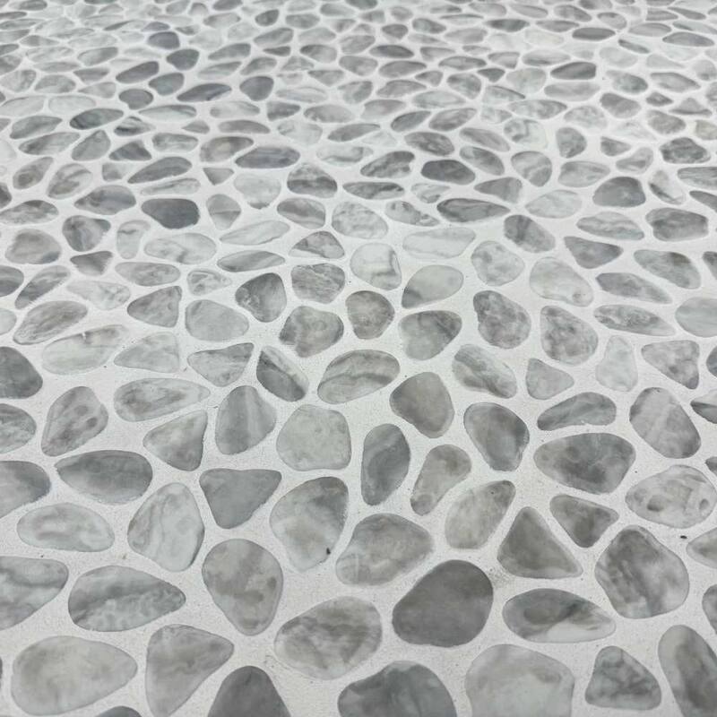 The Tile Life Huron Rock 12x12 Silverado Glass Pebble Floor & Wall Tile