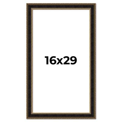 16x29 Frame Gold Antique Vintage Sold Wood Picture Frame | 1.75 Inch