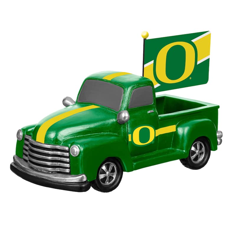 NCAA Rally Truck Garden Statue with Team Flag