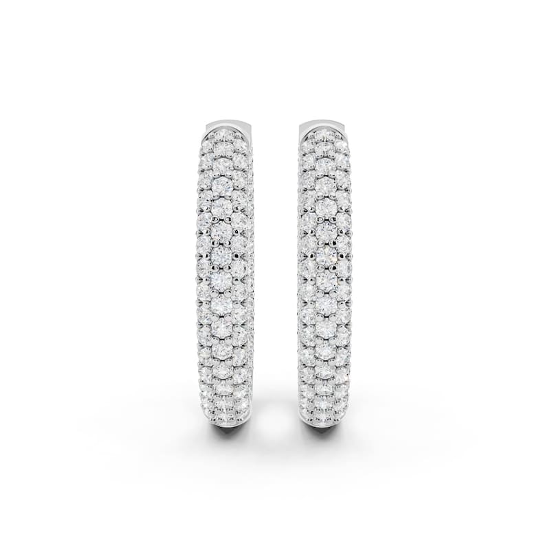 Vault Classic 5.00ct TW Natural Diamond Inside-Out Hoop Earrings (I VS2)