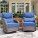 Option Brown Wicker / Blue Cusion