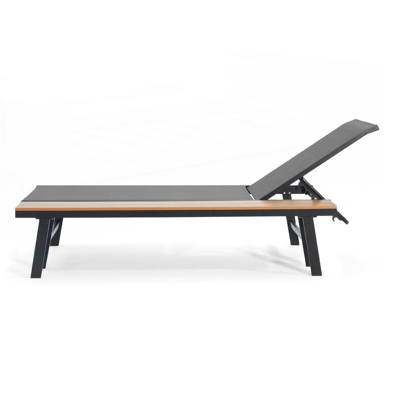 Chaise lounge wood chair