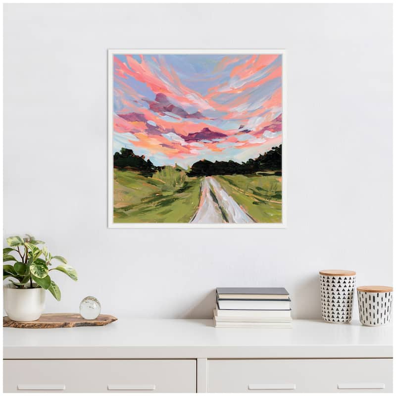 Kate and Laurel Sylvie Illinois Framed Canvas by Emily Kenney