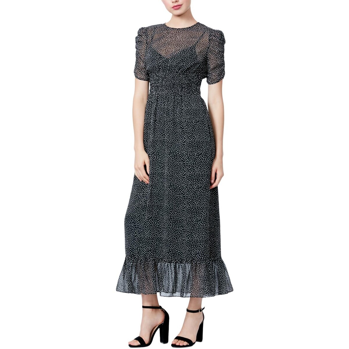 betsey johnson polka dot maxi dress