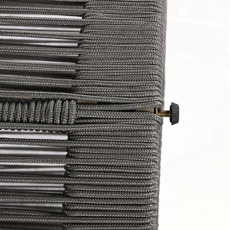 Weather Resistant Outdoor Rattan rope Acacia Wood Coffee Table
