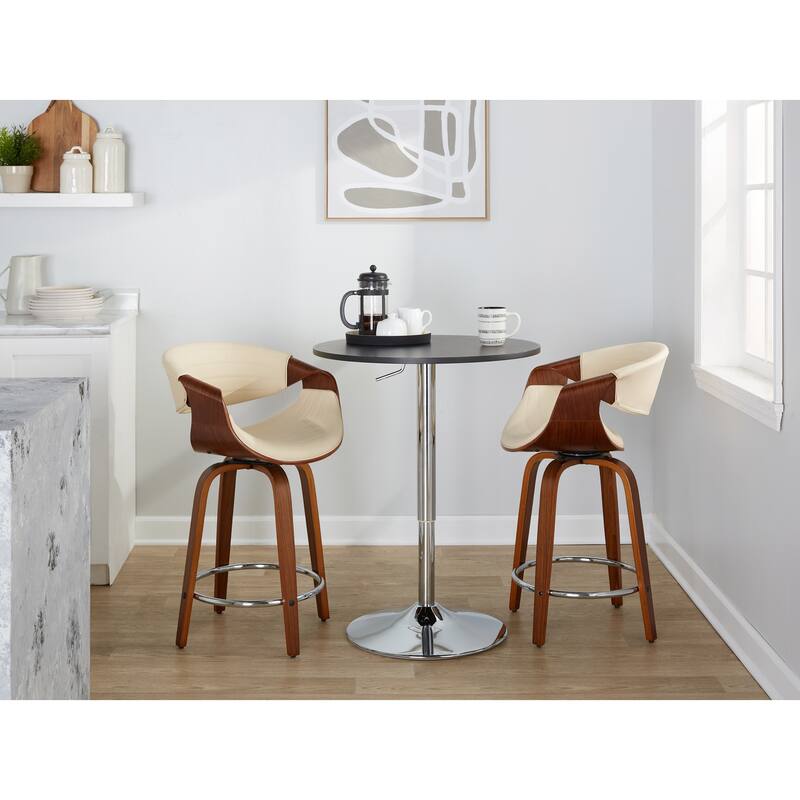 Carson Carrington Kanteborg 24" Fixed-Height Counter Stool with Round Footrest (Set of 2)