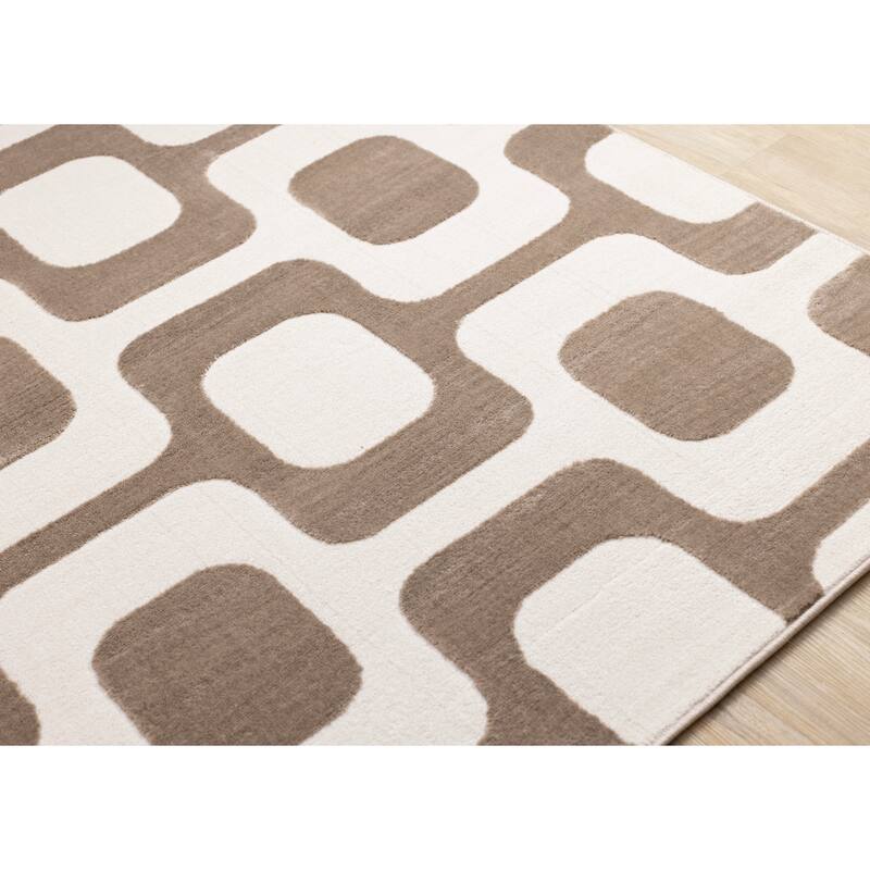 Leonardo Brown Cream Vintage Patterned Area Rug