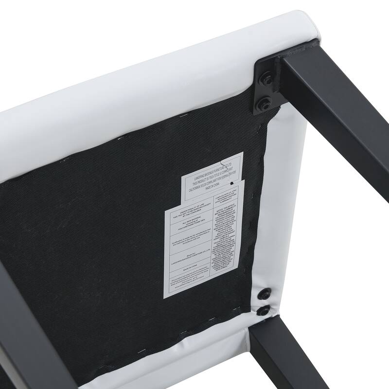 2-Piece White PU Dining Chairs Simple Versatile Design Comfortable Padded Seating