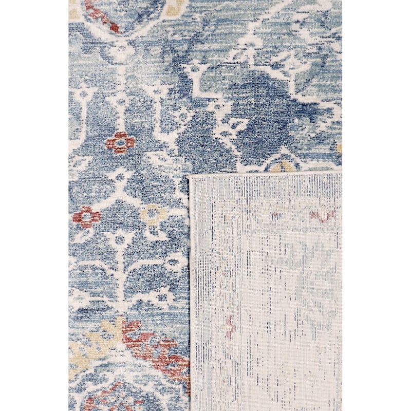 Pasargad Home Turkish Heritage Geometric L.Blue/Beige Area Rug