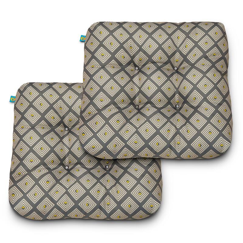 Duck Covers Water-Resistant Indoor/Outdoor Seat Cushions, 19 x 19 x 5 Inch, 2 Pack