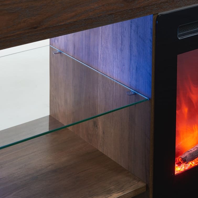 78.7'' Wood Media Console TV Stand Classic Entertainment Center