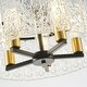 preview thumbnail 47 of 46, 5-Light Modern Candlestick Hanging Linear Chandelier Lighting with Glass Sheet for Kitchen Island