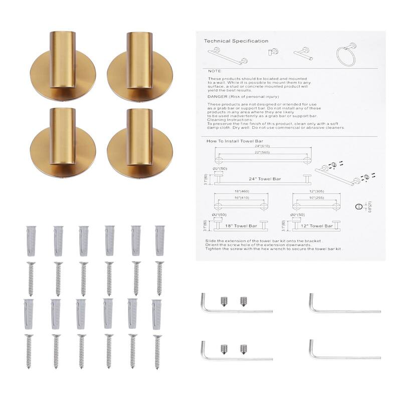 Round shape Knob Robe/Towel Hook 4PCS
