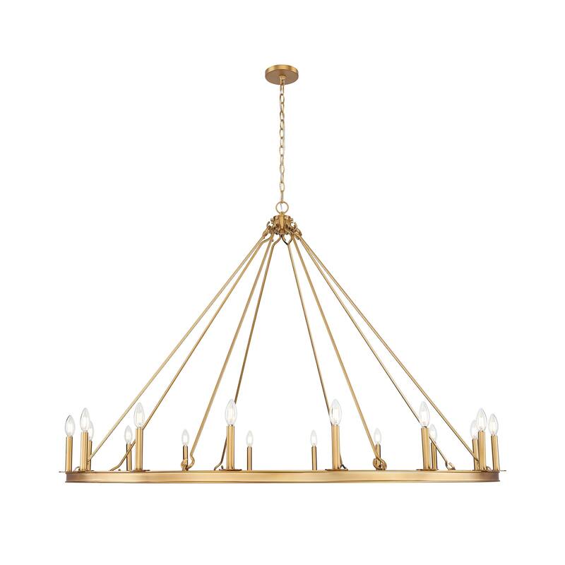 Z-Lite 482R-16R Barclay 16 Light 62" Wide Taper Candle Ring Chandelier