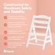 preview thumbnail 3 of 6, hauck Alpha+ Grow Along Adjustable Wooden Baby High Chair Seat, Beechwood, White - 16.5