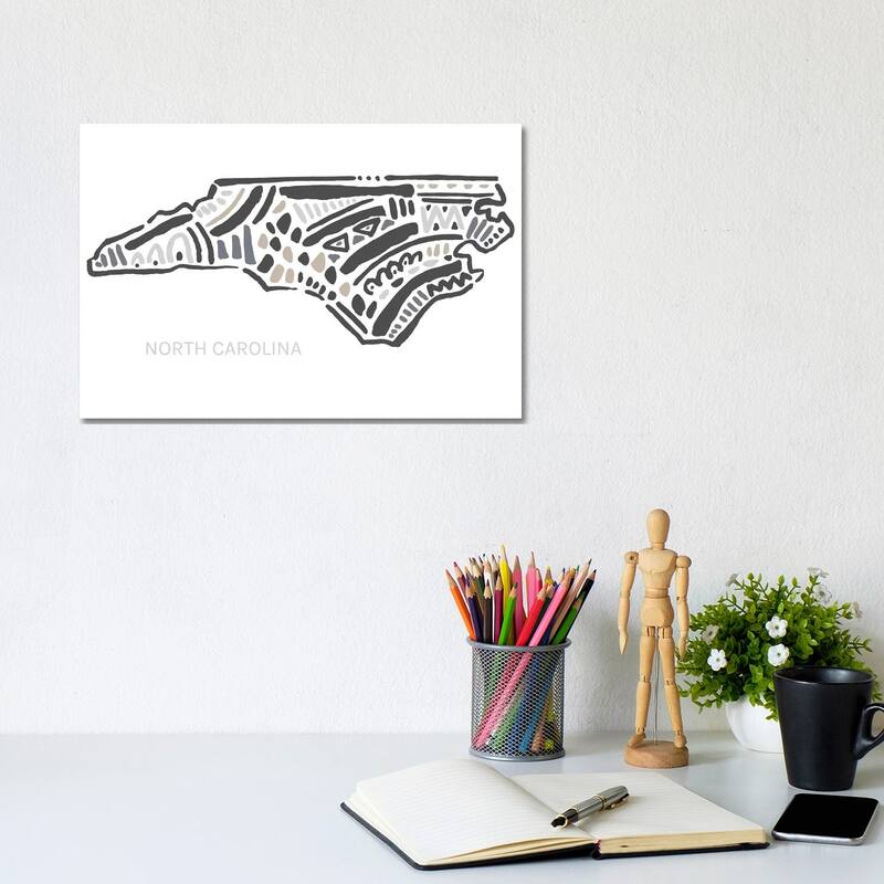 iCanvas "North Carolina" by Statement Goods Canvas Print - 8x12x0.75