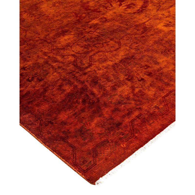Contemporary Overdyed Wool Hand Knotted Area Rug - 6' 2" x 9' 5"