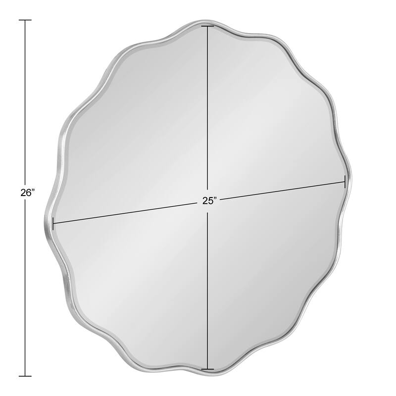 Kate and Laurel Viona Round Scalloped Mirror