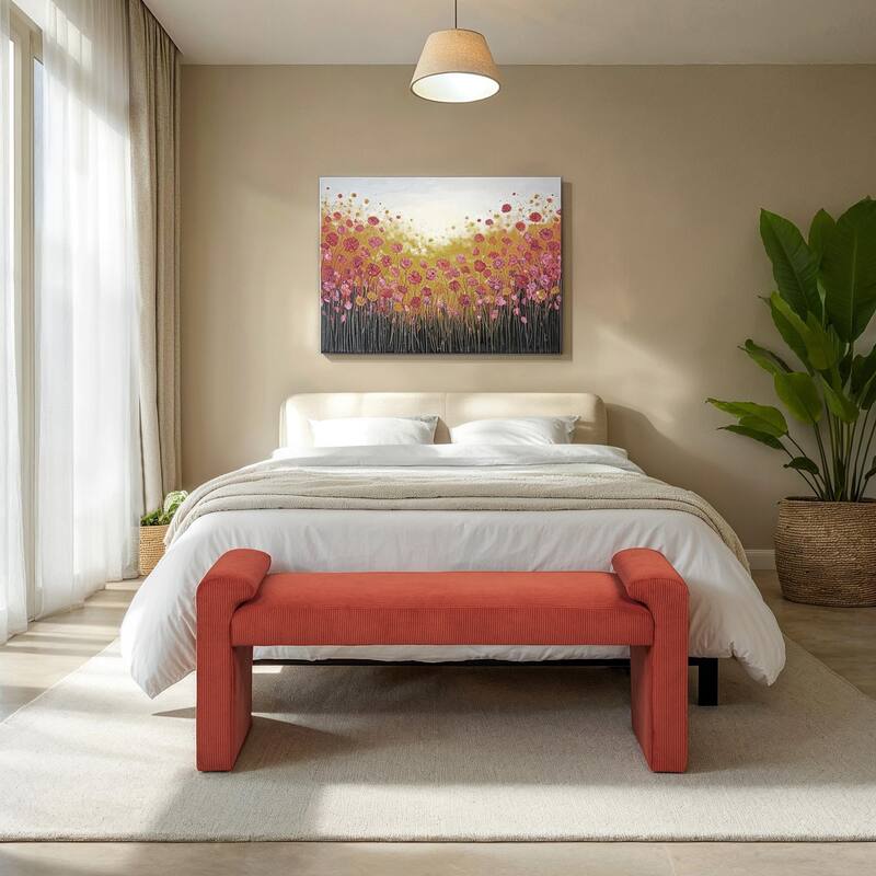 Linn Upholstered 50 Inch Bench