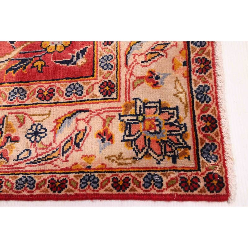 ECARPETGALLERY Hand-knotted Andelz Light Red Wool Rug - 4'4 x 6'11