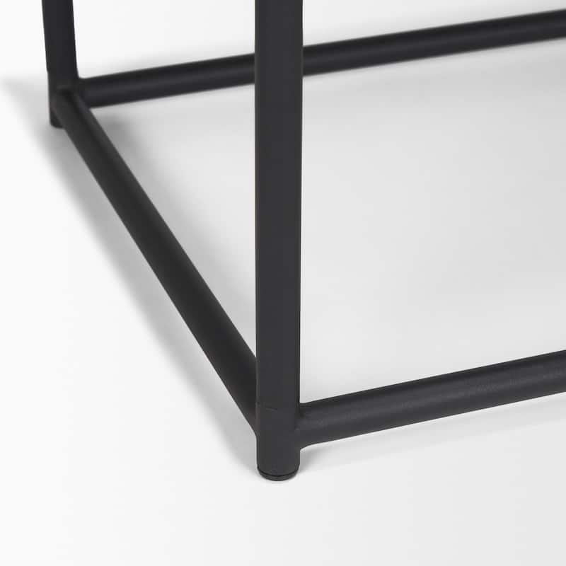 Taniel Light Brown Wood w/ Black Metal Stool