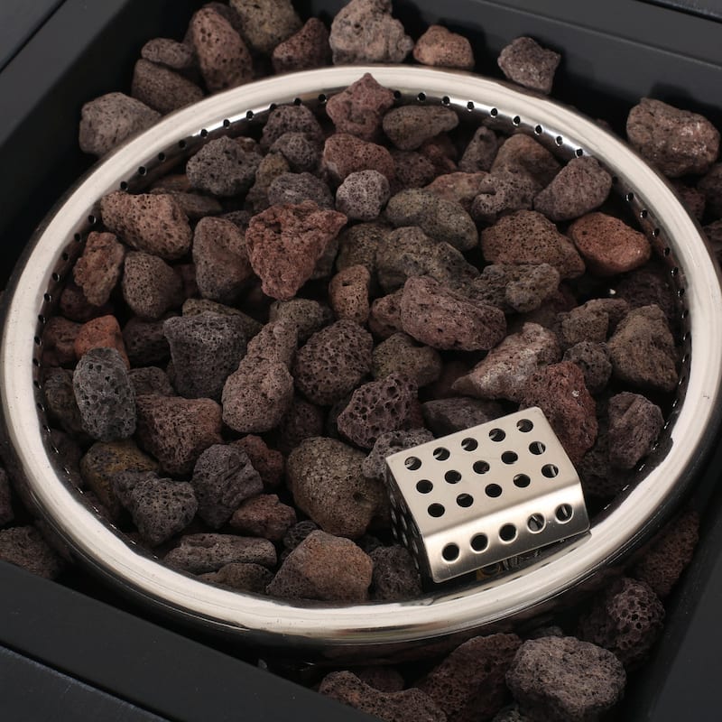 19.5" Outdoor Propane Fire Pit, 30,000 BTU, Tank Inside