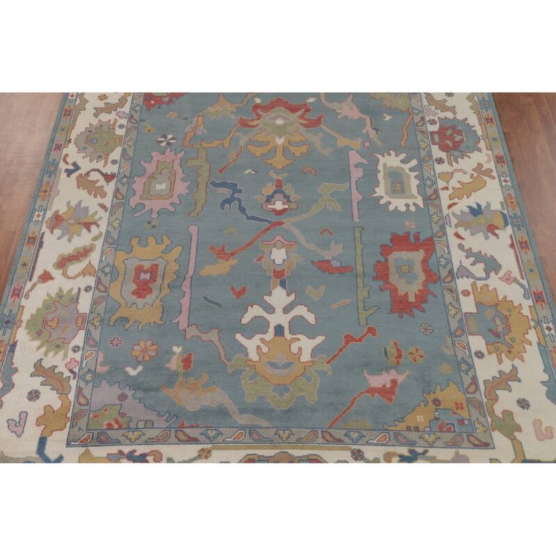 Oushak Oriental Area Rug Handmade Bedroom Wool Carpet - 9'2"x 11'8"