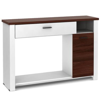 Costway 48'' Console Sofa Table with Drawer Height Adjust Cabinet - See Details