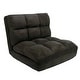 preview thumbnail 9 of 61, Loungie Microsuede 5-position Convertible Flip Chair/ Sleeper Black
