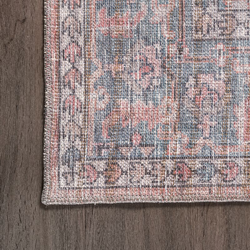 Nuloom Maple SpinClean Machine Washable Floral Medallion Area Rug
