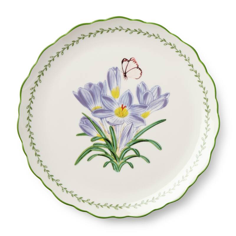 Certified International Mirabella 10.5" Dinner Plates, Set of 4 Assorted Designs - 10.50"L x 10.50"W x 1.00"H