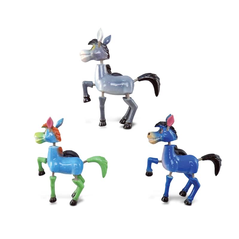 CoTa Global Donkey Refrigerator Bobble Magnets Set of 3 - Multicolor